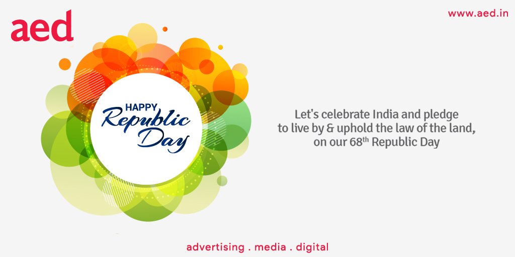 AED_in's tweet photo. Let's express pride and solidarity for our motherland. Happy Republic Day.
#RepublicDay #RepublicDay2017 #India #AED https://t.co/jxHcjQVHx2
