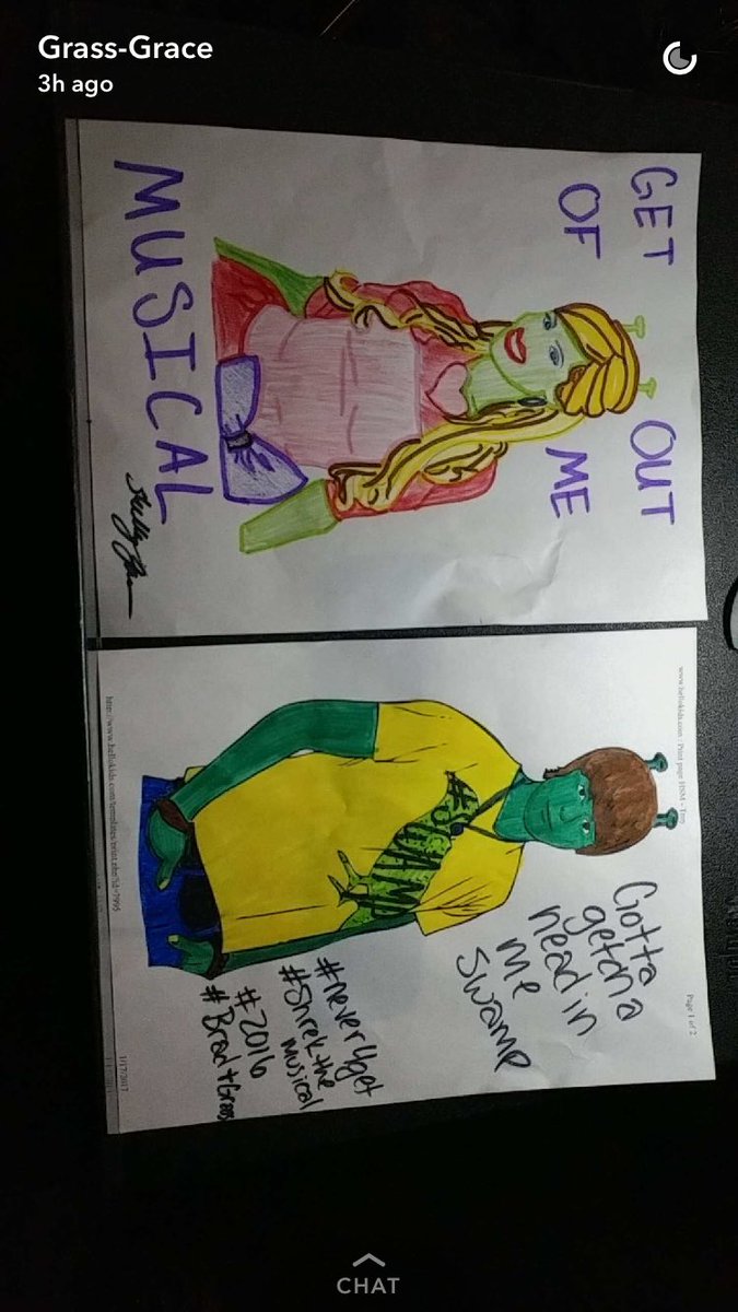 SFHSThespians's tweet photo. Shrek is love, Shrek is life #ThankYouBand https://t.co/kFdnZ1mN2s