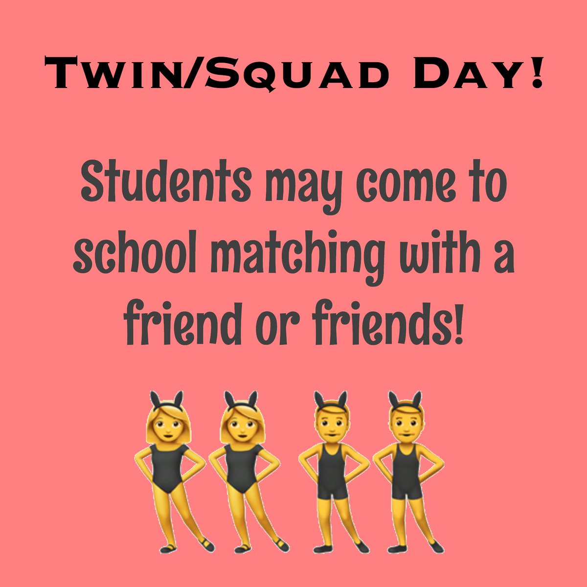 IAHSSC's tweet photo. ✨ Students are allowed to pair up with a friend or friend to wear matching outfits! Must be appropriate attire! ✨ https://t.co/MRoxLoZamm