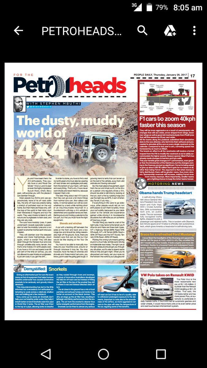 Grab a copy of <a href="/PeopleDailyKe/">PEOPLE DAILY</a> or online at epaper.peopledaily.co.ke for your weekly dose of motoring goodness.