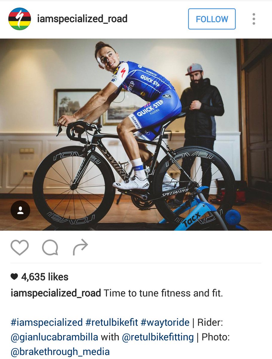 carbon fiber bike on a indoor trainer