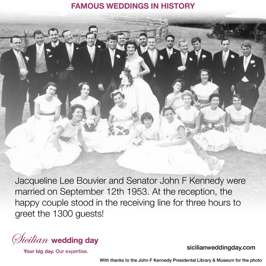 SicilianWedding's tweet photo. #ThrowbackThursday #weddings #history #facts #jbko #jfk #marriage Thanks to @JFKLibrary for the photo. https://t.co/IEWYm8jPEs