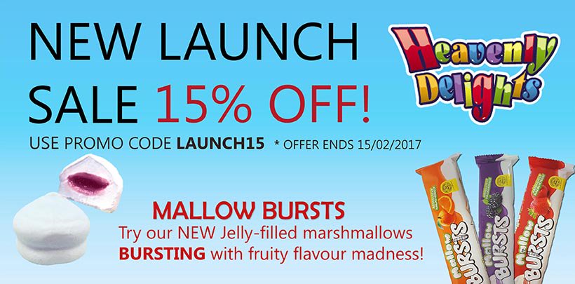 HeavenlyMallows's tweet photo. You can get 15% off all our sweets on our website, plus free delivery on orders over £25.00. use code LAUNCH15 https://t.co/xO1lhYPm2C