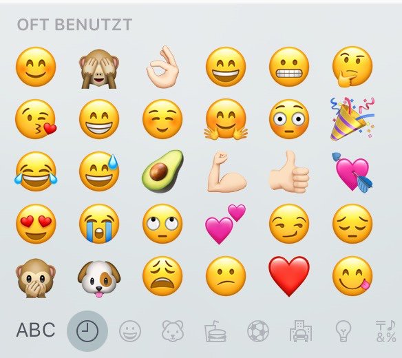 SocialMedia_AC's tweet photo. #EmojiCheck Runde 3! Heute ist Judits Tastatur dran und wie man sieht, ist unsere #Azubine mehr so der positive Typ! 😊 😄 😬 🤗 https://t.co/LLUkPxrpmo