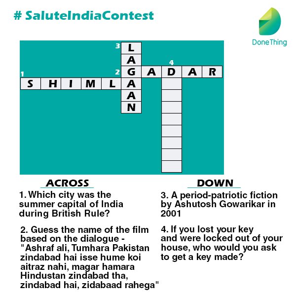 Done_Thing's tweet image. #Hint 3 for #Question9. Tell us the DOB of the leading actor in this Film and name of his on-screen love interest! #SaluteIndia #DoneThing