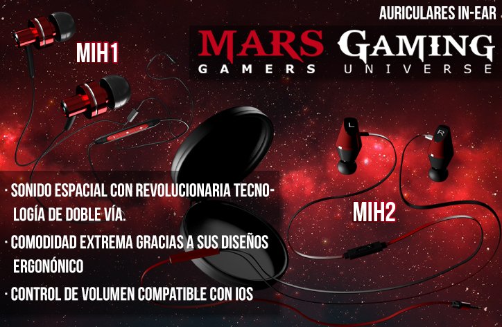MarsGaming_'s tweet photo. Auriculares in-ear 👉👂 para llevarlos donde quieras. 
#MIH1 ➡️ https://t.co/pflpr6xwCP
#MIH2 ➡️ https://t.co/7dEWPc7jIc https://t.co/n1p76DLOzT