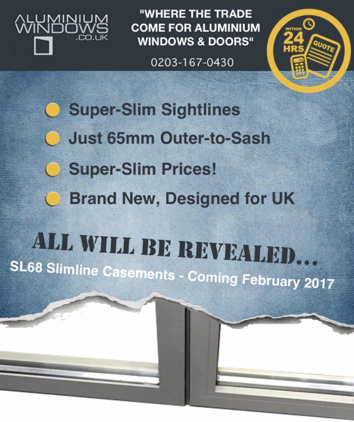 New Reynaers slim casement windows coming February 2017 - eepurl.com/cy2Gjr #aluminiumwindows #reynaers #glazing