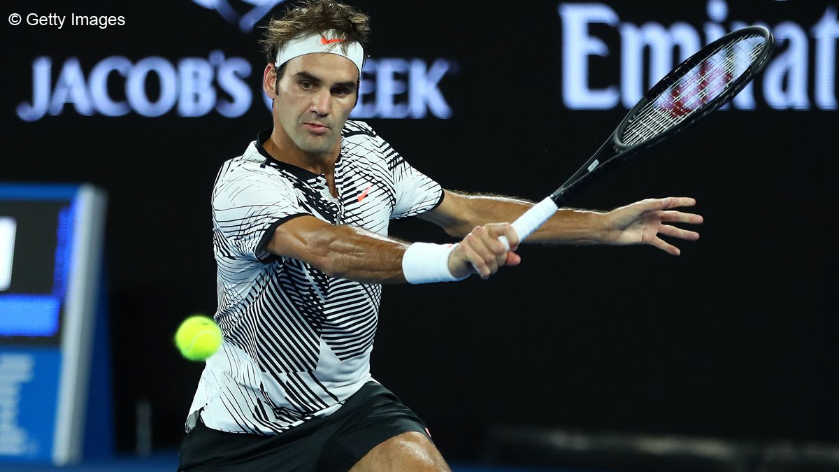 atptour's tweet photo. .@rogerfederer will go for his 18th Grand Slam title on Sunday after beating @stanwawrinka at the @AustralianOpen. https://t.co/PMa5T7b2JY https://t.co/qVbGBibuAV