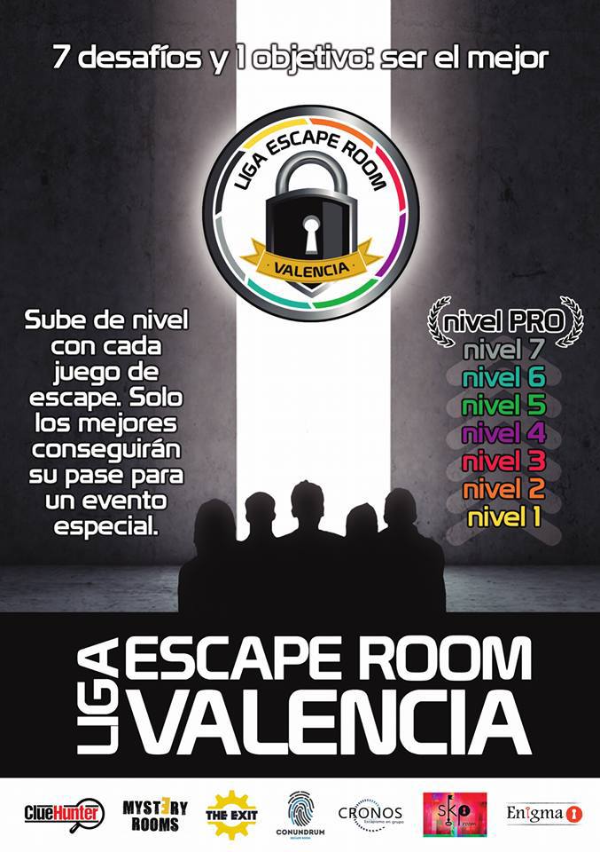 escapistas_club's tweet photo. #LigaEscapeRoomValencia con @cluehunter_vlc @cronos_valencia @TheExitValencia @Myst3ryrooms @skproom @escapeconundrum y #EnigmaVLC ¡Anímate! https://t.co/0luZtlI2pV