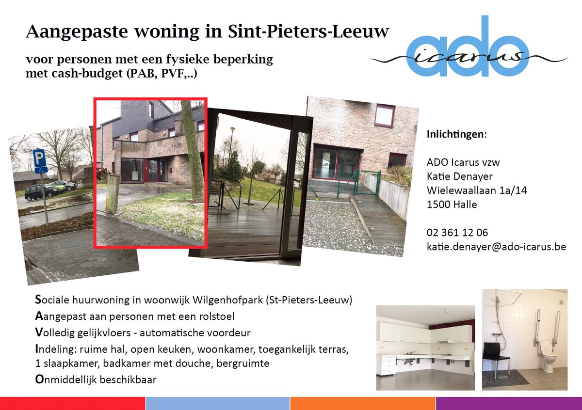 ADOIcarus's tweet photo. TE HUUR: aangepaste woning in Sint-Pieters-Leeuw voor personen met een fysieke beperking. Alle info: https://t.co/3igveXtEbh https://t.co/kPiN1rg1k9