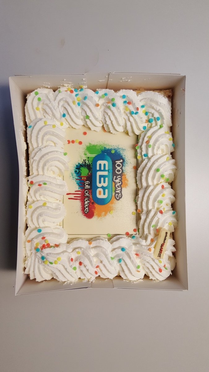 @ELBABenelux Gefeliciteerd met jullie 100 jarig bestaan en bedankt voor de lekkere taart! #elba100years #kantoorartikelen