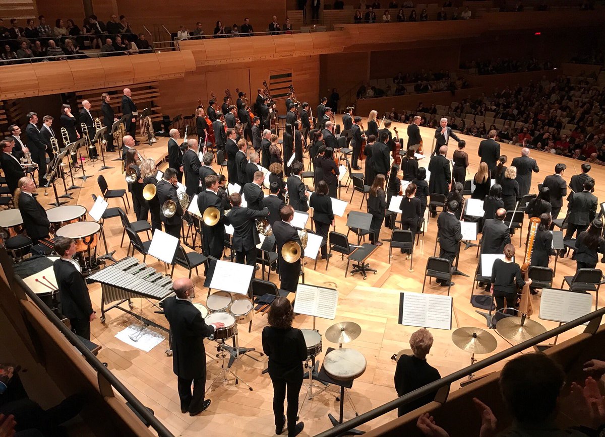 DavidHutch's tweet image. Peter Oundjian and #TSO after world premiere  Of Edward Top's Eruption with the Toronto Symphony Youth Orchestra in #Montreal