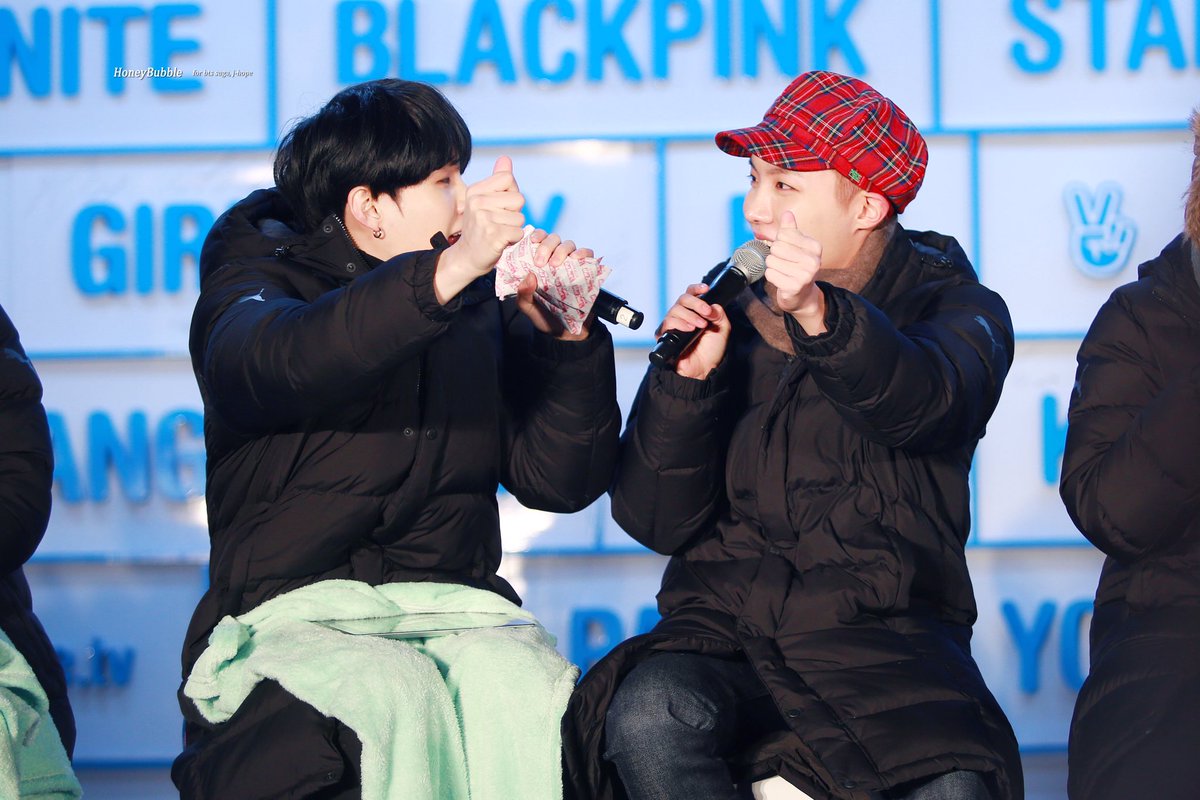 SUGA_th's tweet photo. [HQ] 170124 SUGA &amp; JHOPE - VAPP Top10 (cr.HONEYBUBBLE_) https://t.co/4jHsFI1g8z