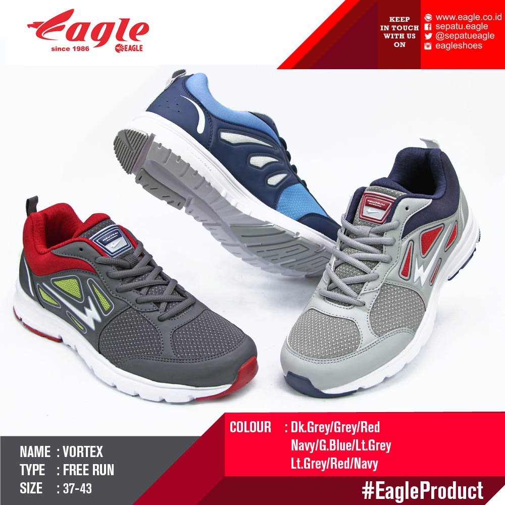 sepatueagle's tweet photo. Siang #EagleMania maaf nih, yang seru kita mulai besok ya...
bakal ada #EagleTebakKata hadiahnya 6psg #EagleVortex mau ikutan? yuk retweet https://t.co/MsgsTlM0Mi