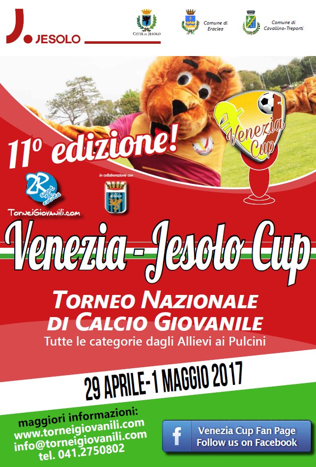 Venezia Cup 2017 al #VillaggioMarzotto !
#jesolo #jesolobeach #venetoeventi #veneziacup #welovejesolo #sport #soccer #calcio #spring2017