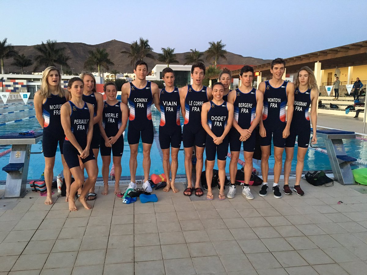 FFTRI's tweet photo. En direct de Playitas, l'Equipe de France teste sa nouvelle trifonction 🏊 https://t.co/Plr0bw8XEa
