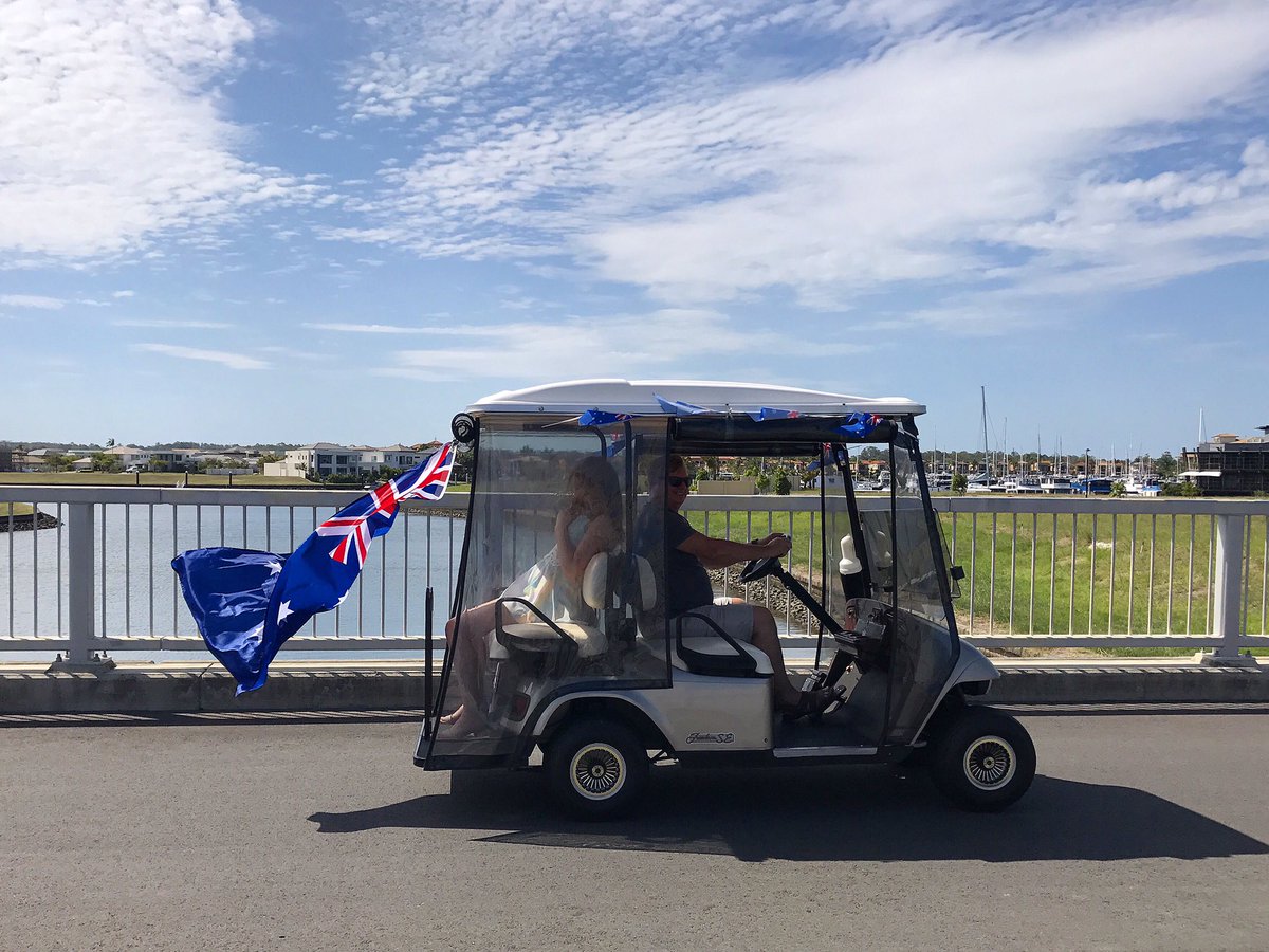 mel_k_campbell's tweet photo. My golf buggy thinks it's a superhero 😂😂🇦🇺 #australiaday #hopeisland #golf #superhero https://t.co/krel098QPC
