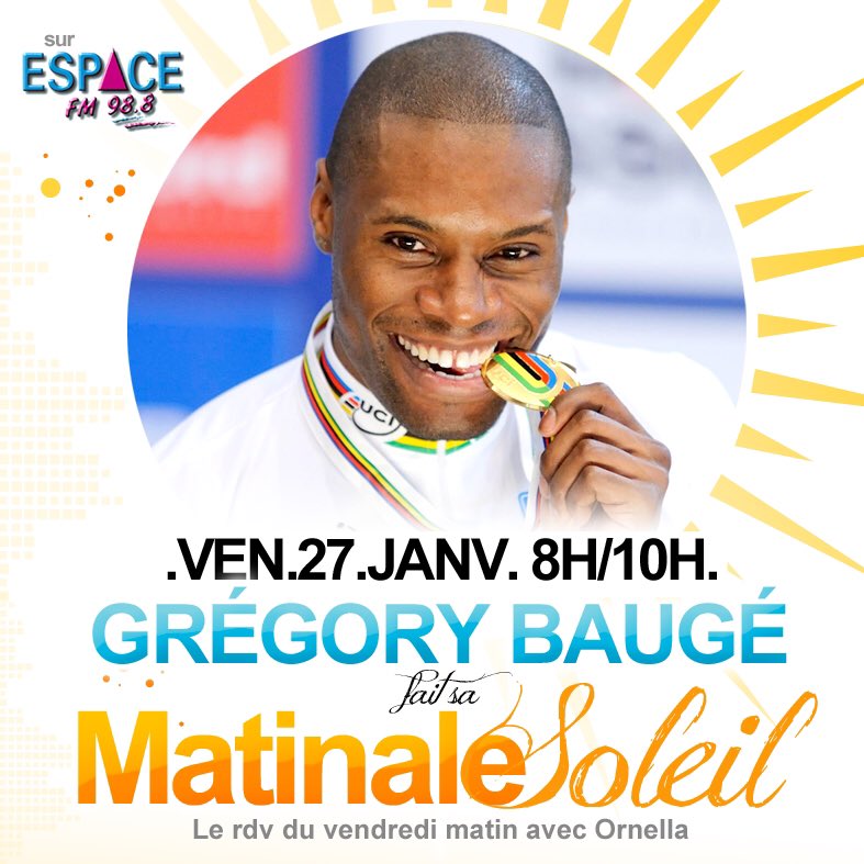 teamsoleil988's tweet photo. Changement de décor assuré pour #lamatinalesoleil de ce vendredi avec #GregoryBaugé !! https://t.co/CSJMJNUDN6