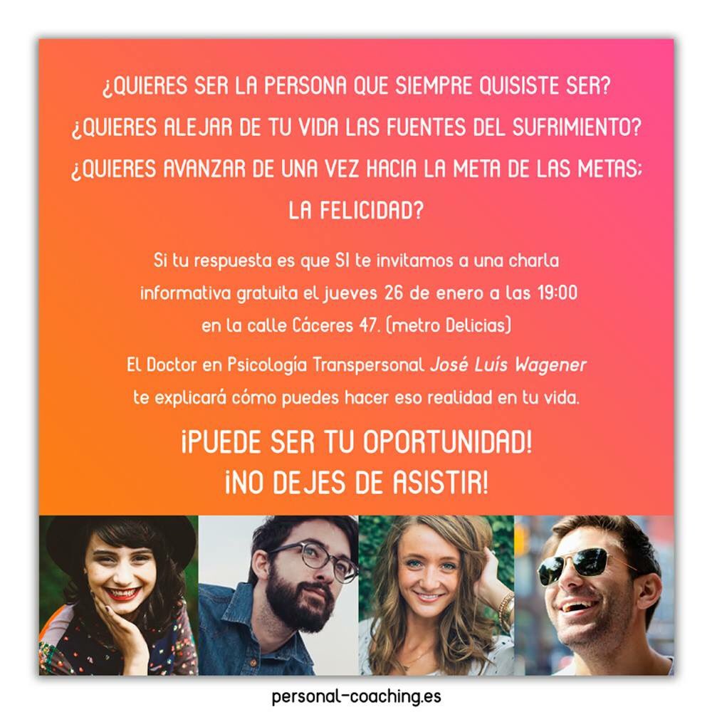 No faltéis!!! Hoy en delicias a las 19.00 charla informativa!!!Buscamos la felicidad? #FelizJueves #coach #CambioEducativo #claroquesiguapi