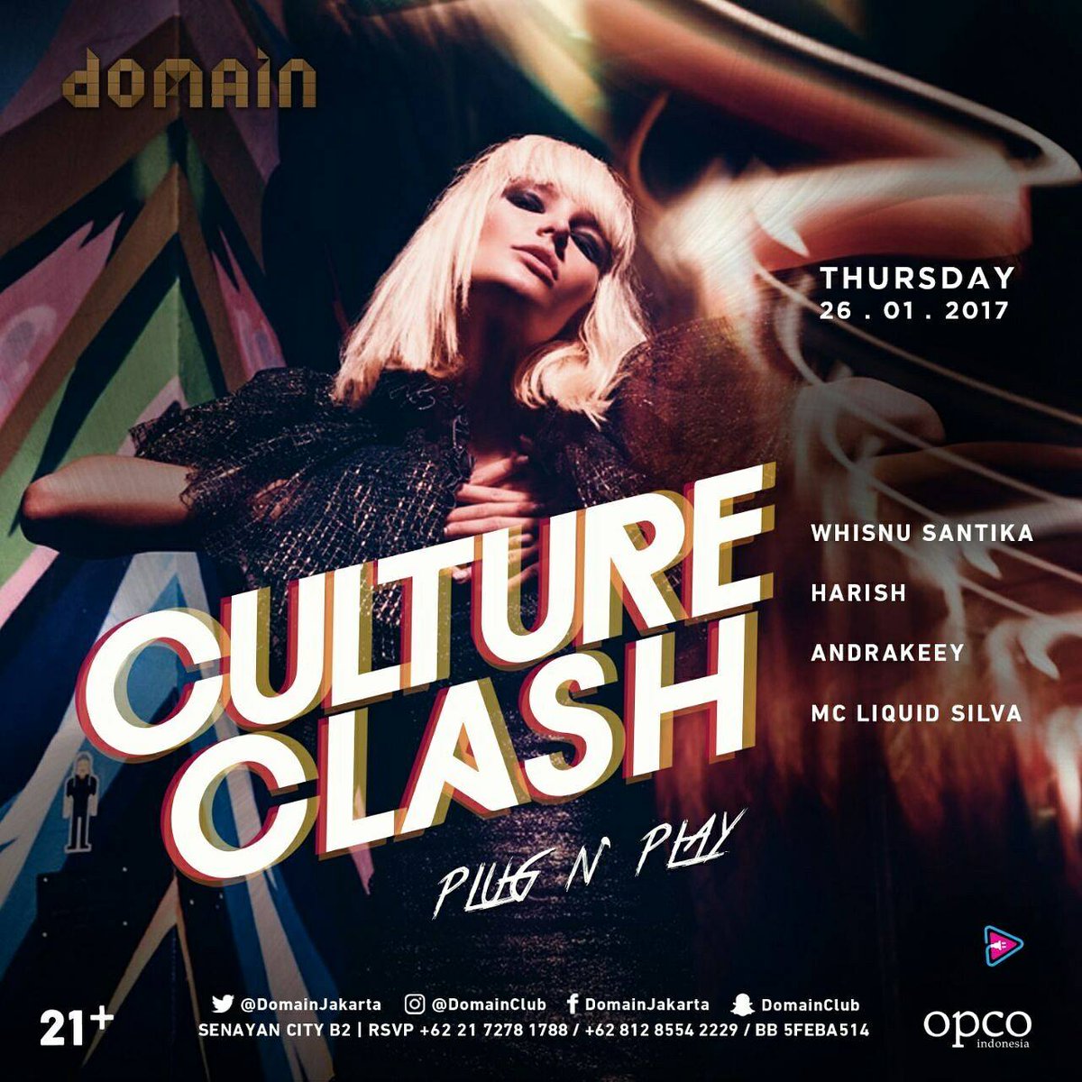 TheBeatJakarta's tweet photo. Culture Clash tonight @domainjakarta https://t.co/nrsDpThzkO