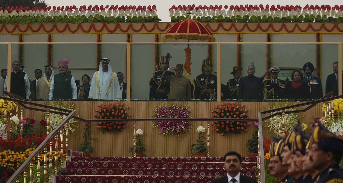 narendramodi's tweet photo. Joined the #RepublicDay celebrations. Here are some pictures. https://t.co/3EguSWjo6L