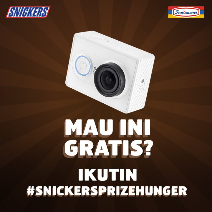 Udah kirim struk pembelian Snickers Hunger Rescue Pack belom? Buruan! Xiaomi Yi udah nunggu lo!
#SnickersPrizeHunger
