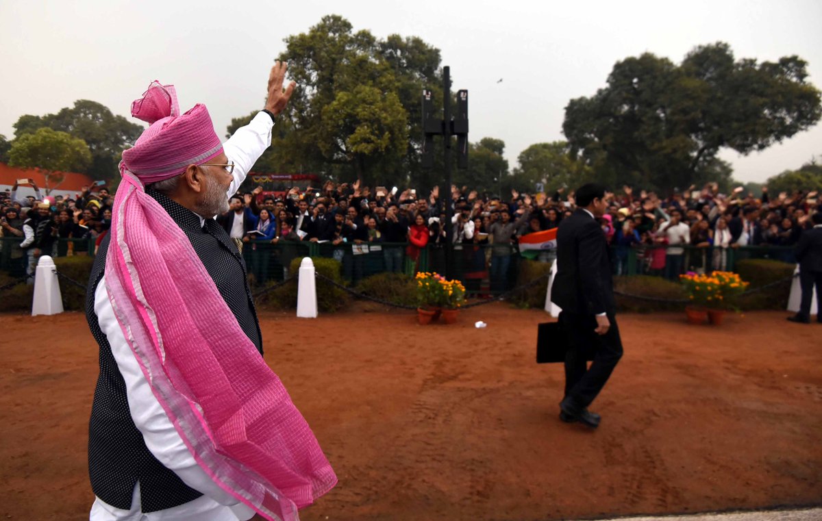 PMOIndia's tweet photo. Pictures from the #RepublicDay celebrations in New Delhi. https://t.co/BdZj6NzGBu