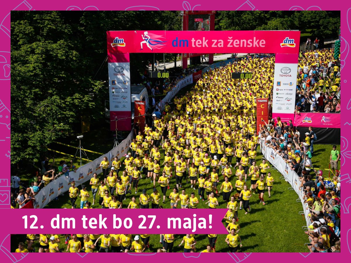 tekzazenske's tweet photo. Razkrivamo datum težko pričakovanega 12. dm teka za ženske!🎉 Na nepozabnem celodnevnem športnem druženju se dobimo 27. maja! #dmtek https://t.co/2swemgeae3