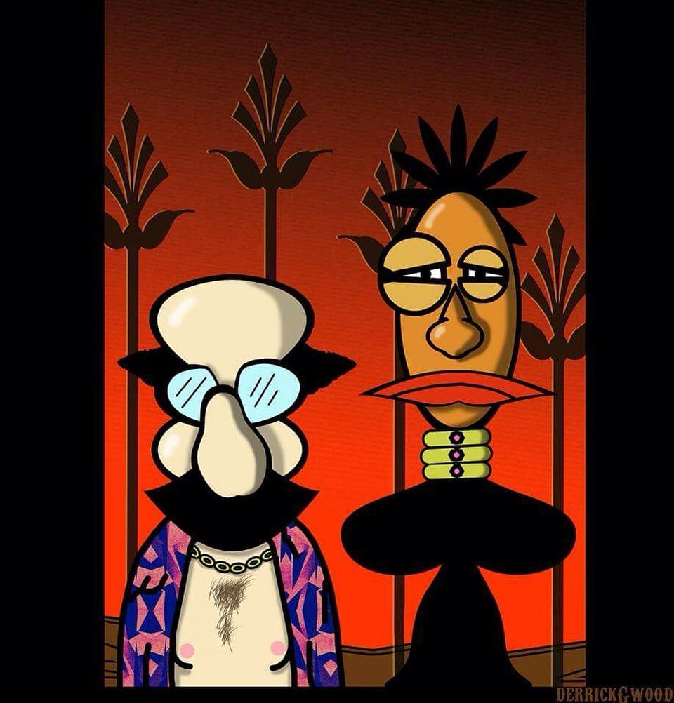 RogueSymmetry's tweet photo. What do you think their story is? #art #arte #mylatestdrawing #mustache #nipples #bald #gl… https://t.co/jW0XBbgrqH https://t.co/pOeIv6sDnA