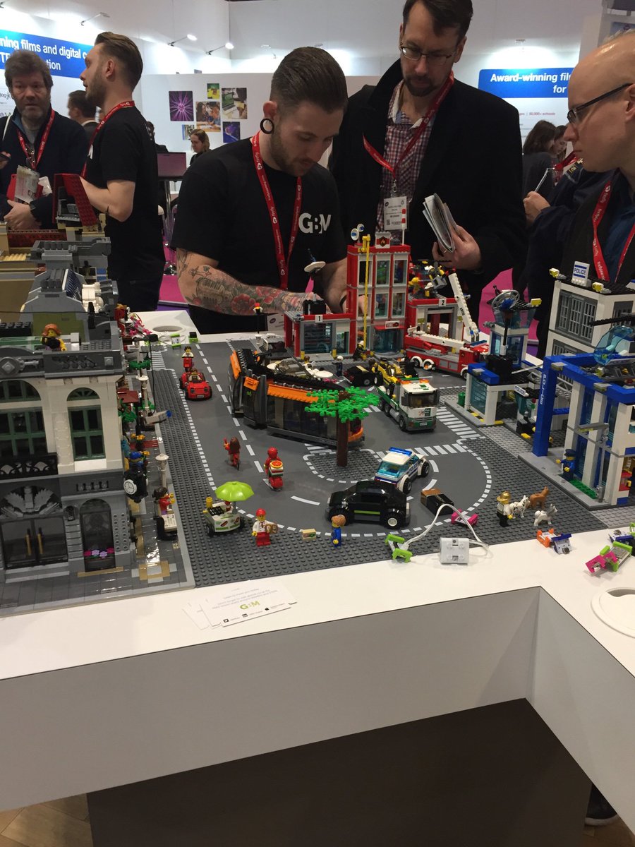 Gowriggle's tweet photo. ...and then there was @LEGO_Group which turned all the @Gowriggle team at @Bett_show into giant kids #edtech #legoforlearning #robotics https://t.co/Z9LCgIhXHh