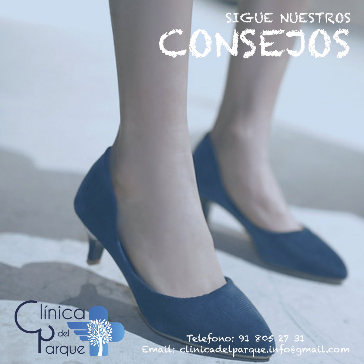 ClinicDelParque's tweet photo. Si vas a utilizar unos zapatos diariamente y estos tienen tacón, no deben superar los tres centímetros. https://t.co/TpYcwBReI9