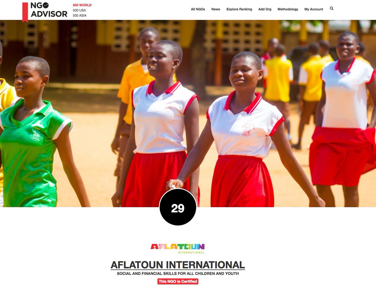 Congratulations to Dutch #NGOs part of the 2017 Geneva Rankings #TOP500  <a href="/Greenpeace/">Greenpeace International</a> #28, <a href="/Aflatoun/">Aflatoun International</a> #29, @zoa_nl #36 ngoadvisor.net