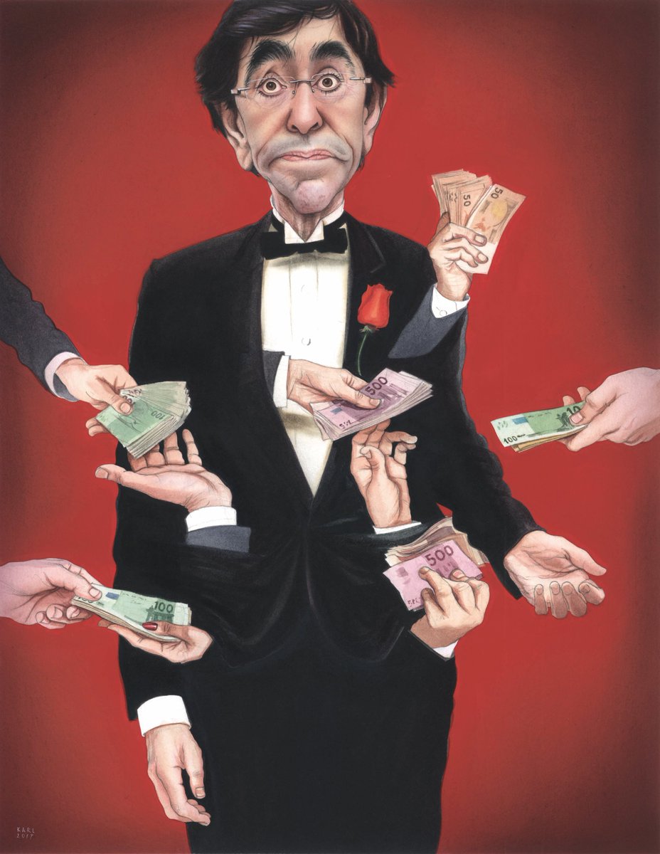 de tekening van Karl Meersman in @trends_be vandaag....