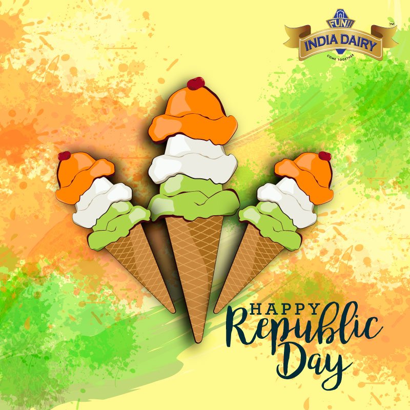 FunIndiaDairy's tweet photo. Wishing the entire nation a very Happy Republic Day!
#republicday https://t.co/6lvXgMUMyE
