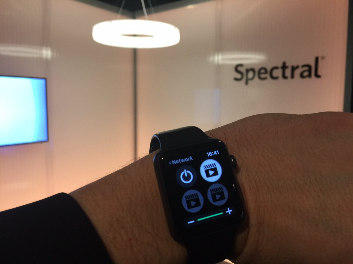 SpectralByRIDI's tweet photo. Our UK Head of Design, Jon Estell, controlling the lights from his watch! @ATW_INTL #ATWUK #Smart #Lighting #Design https://t.co/wor5SlBoxR