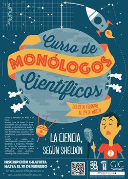 UExDivulga's tweet photo. Consulta programa https://t.co/VkJPtj9mrX de nuestro curso gratuito de monólogos científicos en #UEx Divulgación áreas ciencia y tecnología https://t.co/iSolC9kn4A