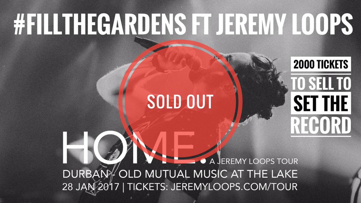 #Durban, you have done it! 

They asked you to #fillthegardens and they can now tell you that you have #FILLEDTHEGARDENS! 🎉🎉🎉🎉🎉🎉🎉🎉🎉🎉🎉🎉🎉🎤🎤