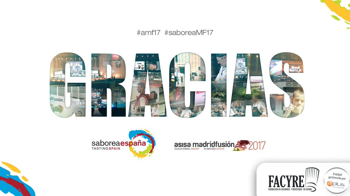 FACYRE's tweet photo. A todos los que formasteis parte de @SaboreaEspana en @madridfusion haciendo posible esta fiesta de la #Gastronomía ...¡GRACIAS! #amf17 https://t.co/hCWtHFx9iH