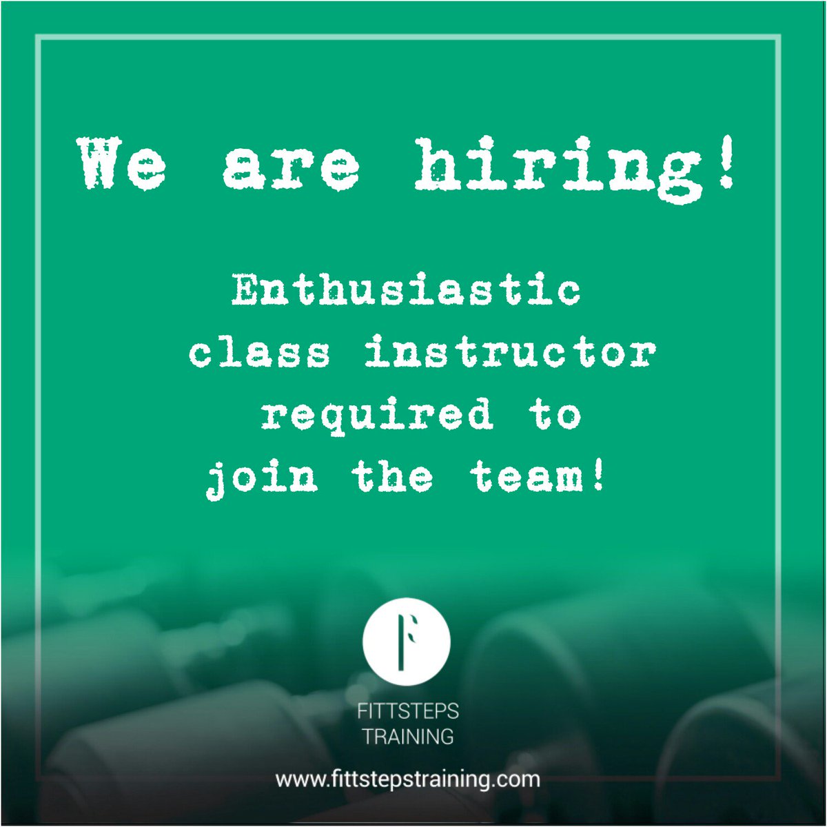 Fitttrain's tweet photo. #fittsteps #jobfairy #Galway
Looking for part time instructor with passion! Email fittstepstraining@yahoo.ie or call in to apply https://t.co/nFYreCNIEe