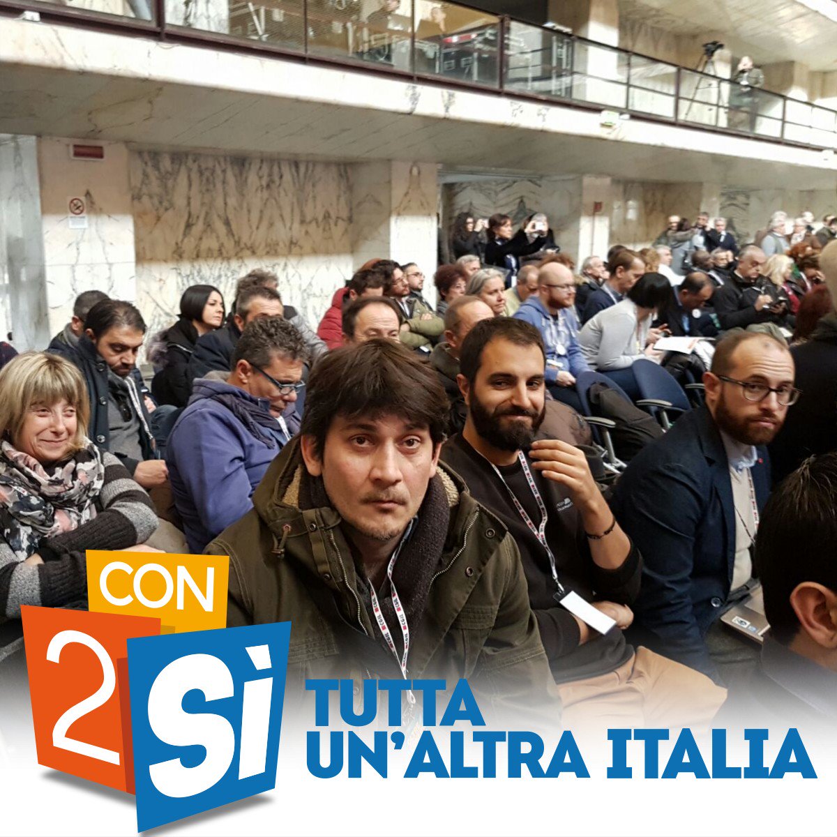 CgilBologna's tweet photo. La delegazione di #Bologna all'assemblea generale #Cgil a #Roma sui #ReferendumLavoro #Con2Si https://t.co/dSK4p5pGh7 #sfidaxidiritti https://t.co/A0Kz10s8YR