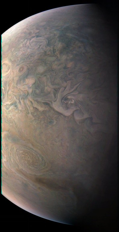 Space_Scene's tweet image. The JunoCam imager on NASA’s Juno spacecraft snapped this shot of Jupiter’s northern latitudes.#NASASocial #Jupiter #astronomy