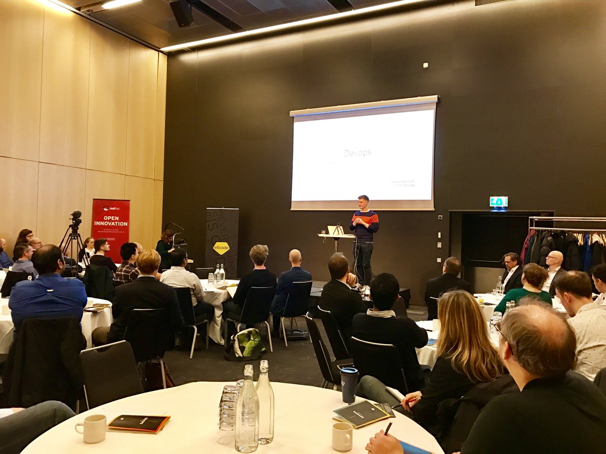 EficodeDK's tweet image. Devops 2017 er igang i Stockholm! Skal du med næste gang?
Læs mere her: devops2017.com #devops2017 #eficode #hpe #devops #redhat