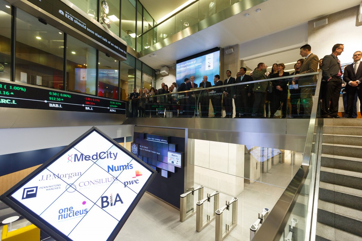 LSEplc's tweet photo. .@LSEplc hosts #3 Future of Healthcare Investor Forum, welcoming Lord Prior @beisgovuk to open trading #FHIF2017 https://t.co/ubXtFkLbMs https://t.co/fiVwLcRnBn