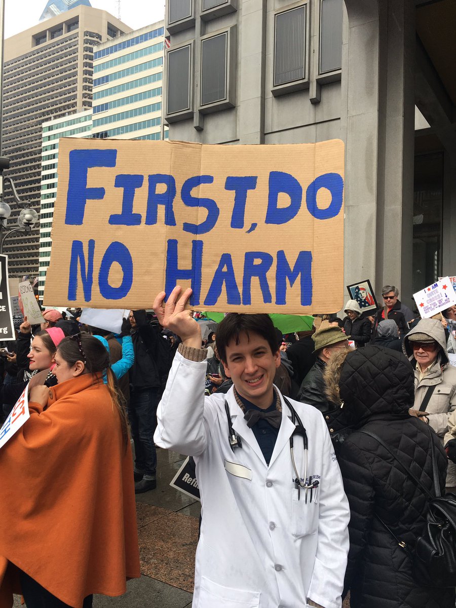 Dr. Ian Sheffer, 32, says he's seen many patients benefit from #ACA. "They're scared." #TrumpinPhilly