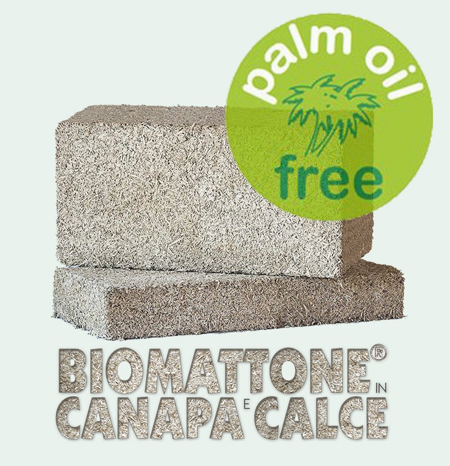 #biomattone in #canapaecalce 
#senzaoliodipalma #PalmOil #free #Sostenible 
#trasformando il mondo!!