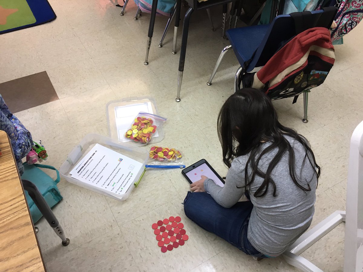 PreisigJessica's tweet photo. During #guidedmath Ss @missgoss2nd work independently & in partners while she meets with a group #supercrickets #asd1 https://t.co/3aMlVialtt