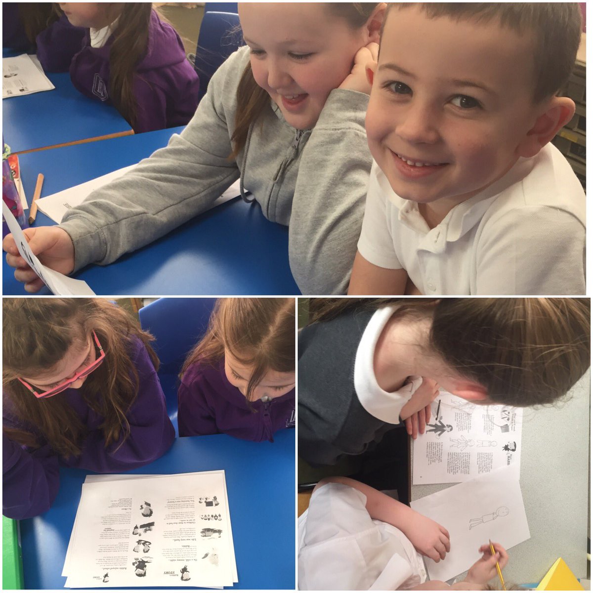 lasswadeps's tweet photo. P6 read P2 a story about Robert Burns today and taught their buddies how to draw a picture of him! We had great fun together! #scotsfocus https://t.co/mb1sgjgm5m