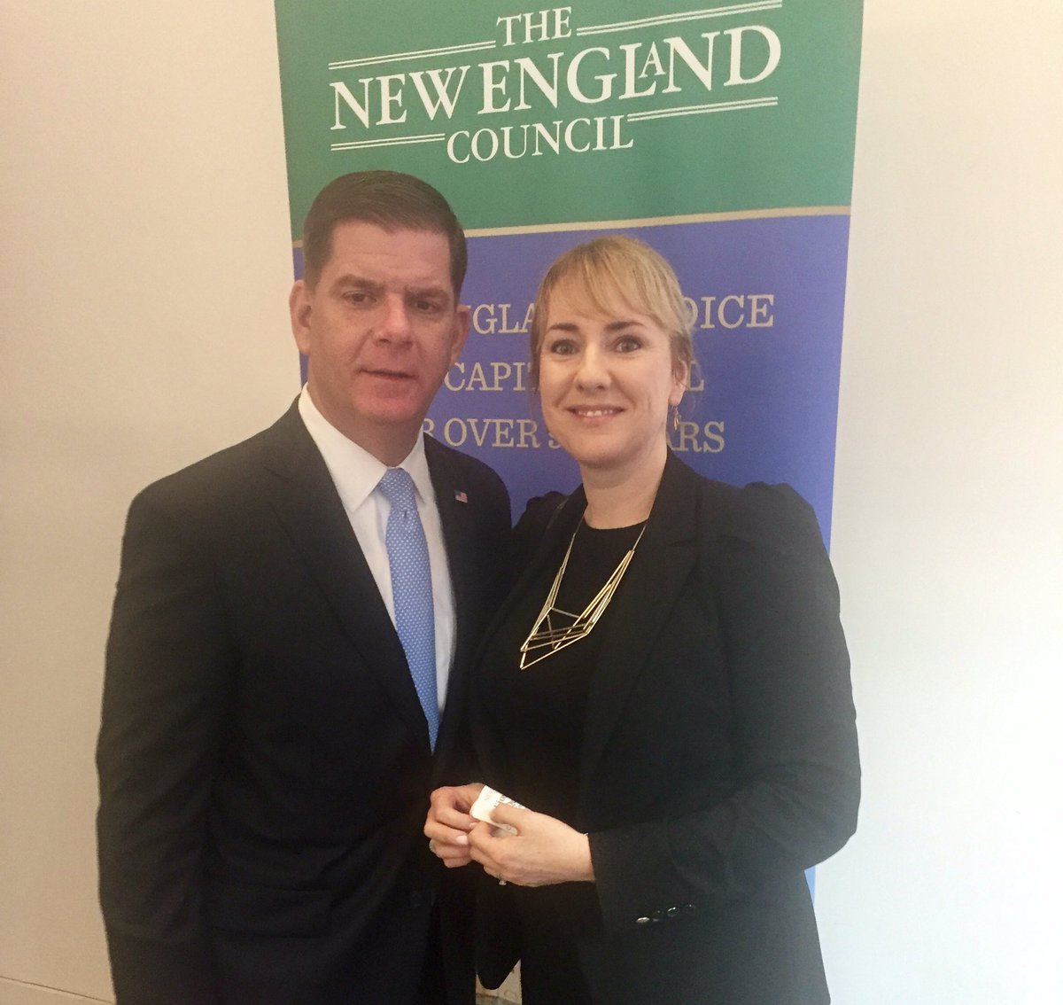 IrelandBoston's tweet photo. Boston "won't turn our back on immigrant families" @marty_walsh tells @NECouncil highlighting great econ &amp; social contribution of immigrants https://t.co/9OYtdpbmmk