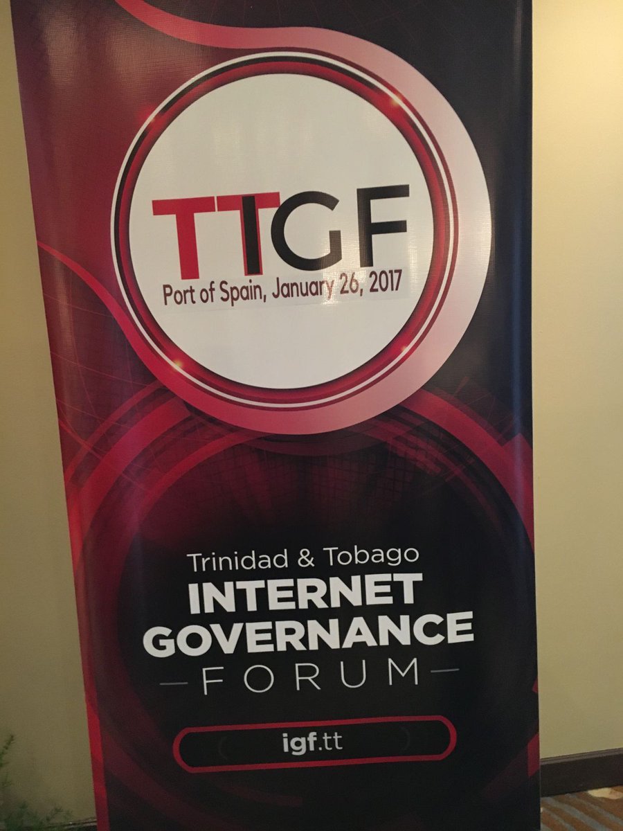 ttigftt's tweet photo. Today's the day for the Trinidad &amp; Tobago Internet Governance Forum! #TTIGF - See https://t.co/RwpDgM0QPx for agenda &amp; remote details https://t.co/cZaB6fP6eJ