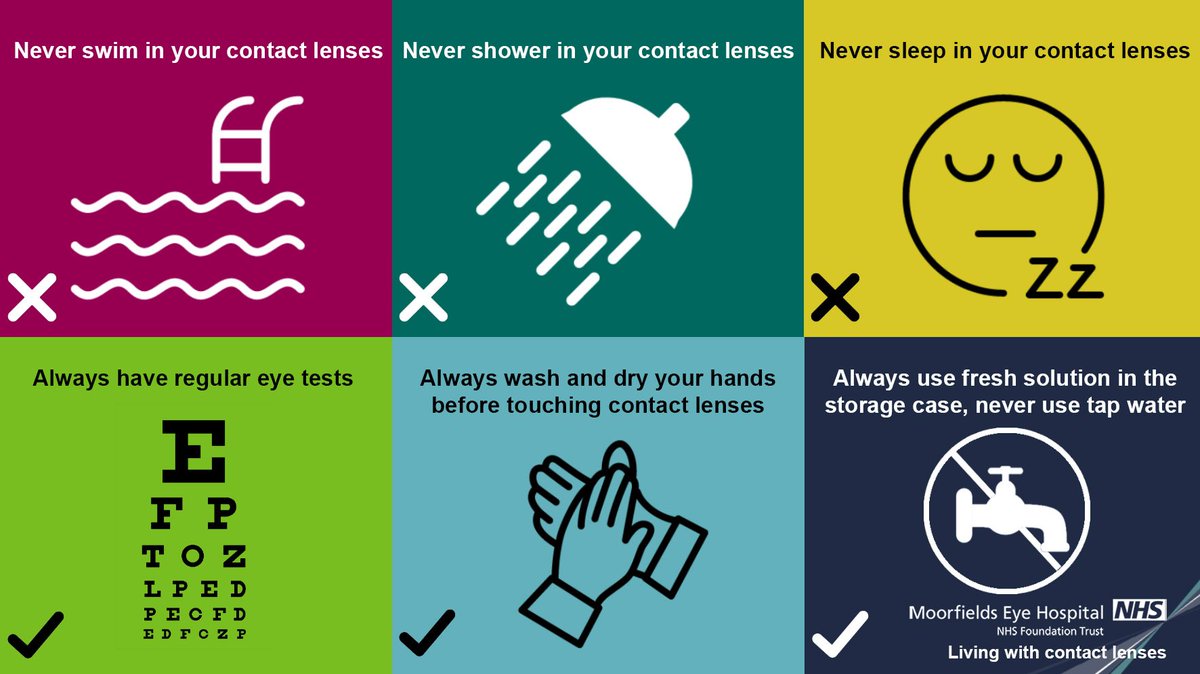 Check out our handy tips for looking after your contact lenses. Such as never swim in your contact lenses.
